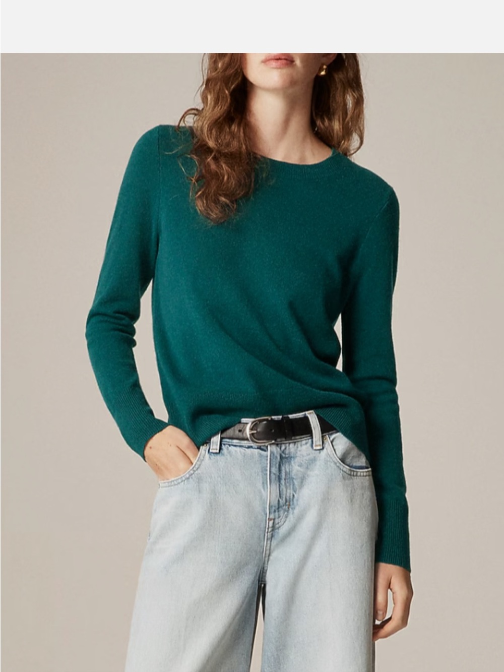 JCREW 100% Cashmere Crewneck Women's Sweater in Teal - Picture 3 of 3